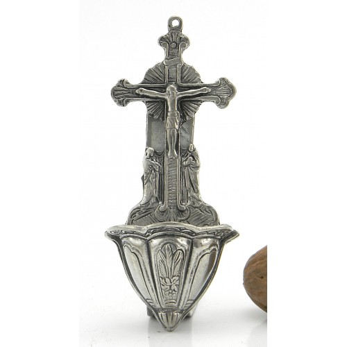 Stoup crucified, Pewter