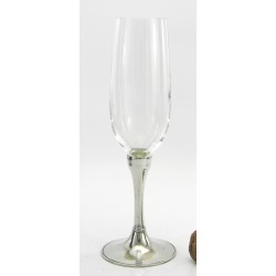 flute glass, smoothly, pewter