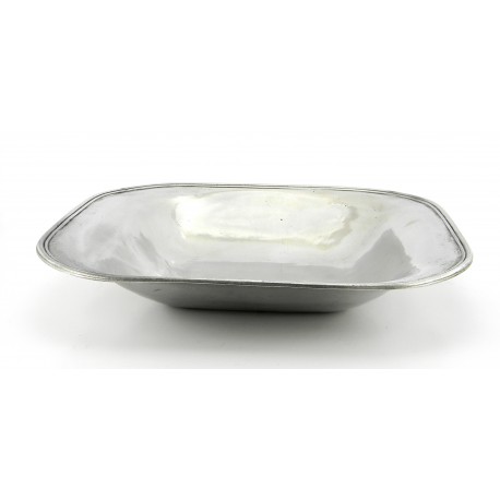 Rectangular basin smooth pewter