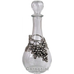 Bottle with pewter collar grapes