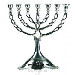Jewish candelabrum 7 fires in pewter