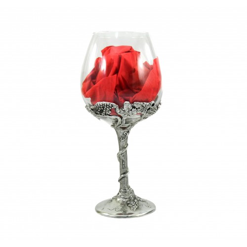 Bicchiere per vino bianco, Calice di classe e design. Grande bicchiere regalo di Natale. Incisione gratuita Cavagnini