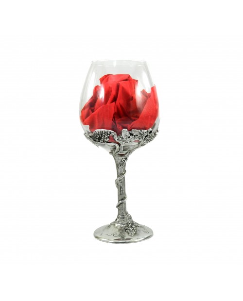 Verre à vin blanc, verre élégant et design. Grand cadeau de Noël en verre. Cavagnini gravure libre