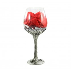 Verre à vin rouge, verre élégant et design. Grand cadeau de Noël en verre. Cavagnini gravure libre