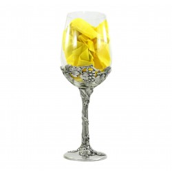 Bicchiere per vino bianco, Calice di classe e design. Grande bicchiere regalo di Natale. Incisione gratuita Cavagnini