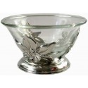 Large pewter bowl orchid