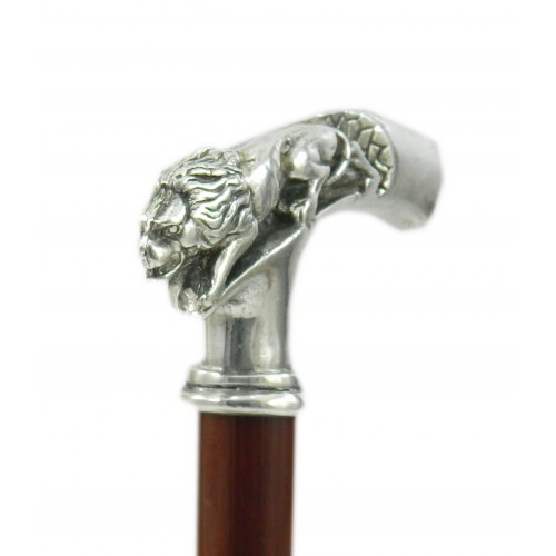Walking stick, lion knob. Customizable. Stick for women and men. Made in Italy