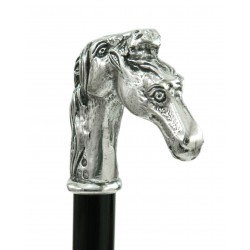 Ergonomic and elegant walking sticks, Made in Italy, two horse heads knob
