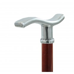Genleman's Walking stick in pewter wood elegance vintage for men for women made in italy