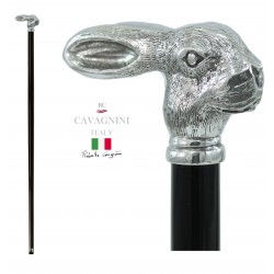 Hare walking stick, natural wood, customizable. Christmas present, Cavagnini