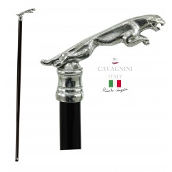 Bastones elegantes y resistentes, personalizables para personas mayores, grabado de iniciales, Jaguar, Made in Italy