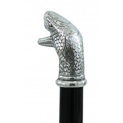 Solid walking sticks for men and women. Cobra knob, elegant gift handmade in Italy