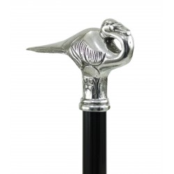 Whole swan walking stick, Cavagnini cane - Made in Italy