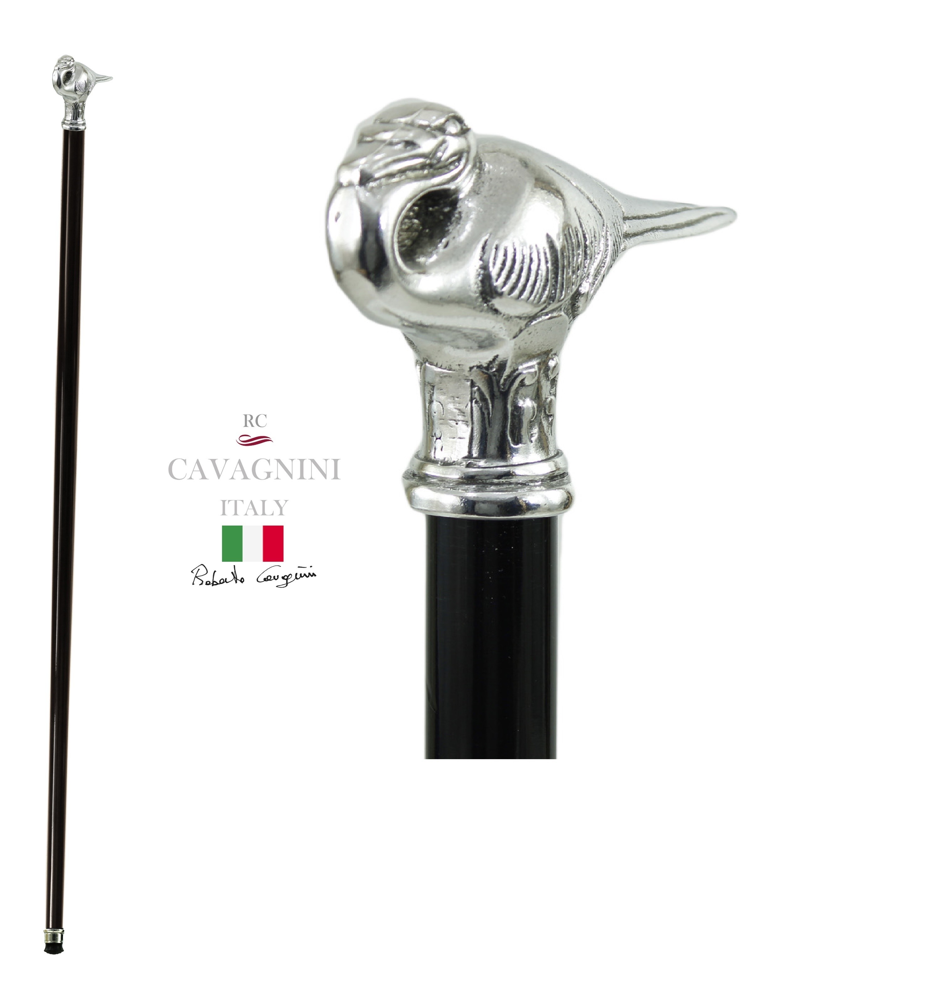 Horse head walking stick, elegant, for the elderly, Cavagnini