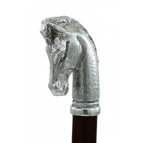 Walking stick, horse's head, for men and women, resistant and customizable Cavagnini