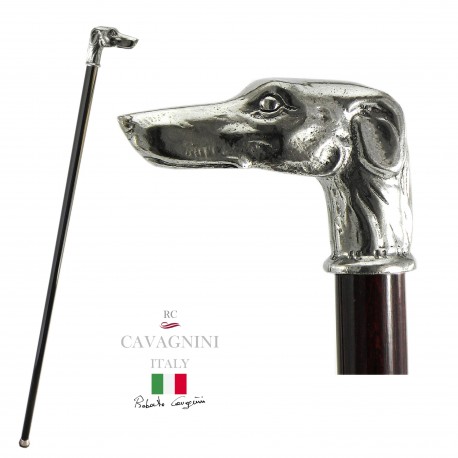 Walking sticks for the elderly, black friday. Greyhound dog walking stick, Made in Italy, Cavagnini