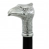 Walking sticks for ladies, in pewter and wood. Eagle knob with crest, Cavagnini Online discounts