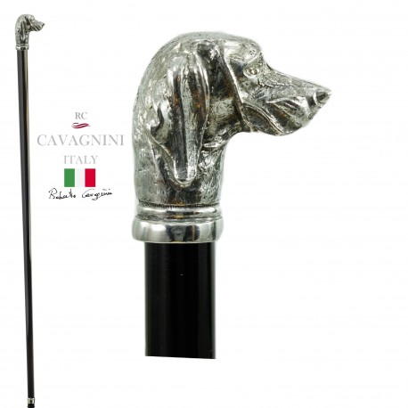 Elegant and robust walking stick, to be used. Beagle dog, Customizable, we engrave your initials