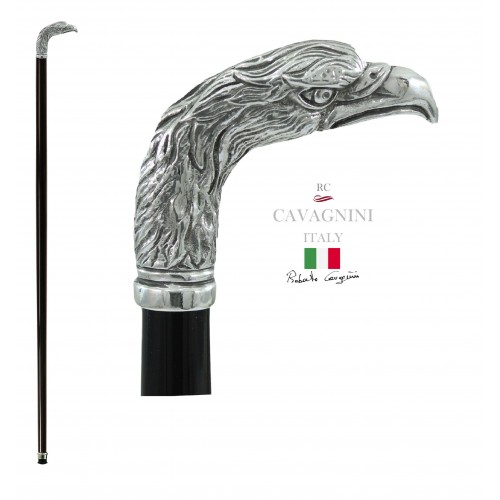 Black friday walking stick, evil eagle knob. Elegant and robust Christmas gift for men and women