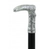Walking sticks for the elderly in pewter and wood. Resistant and customizable Cavagnini. Woman knob