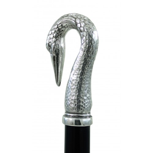 Walking stick for men and women. Long neck swan, Christmas gift. Cavagnini