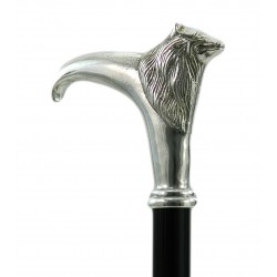 New walking sticks for women, derby with wolf, handmade by Cavagnini