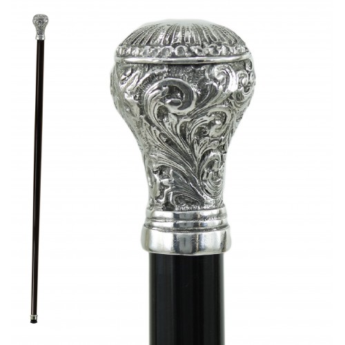 Walking stick for women and men. Art Nouveau knob full, customizable. Made in Italy