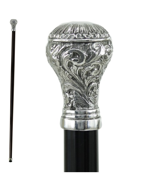 Walking stick for women and men. Art Nouveau knob full, customizable. Made in Italy
