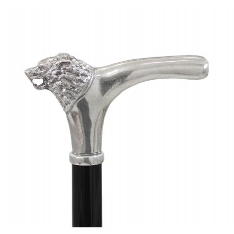 Walking stick pommel Lupo aggressive wood elegant for man woman orthopedic Cavagnini