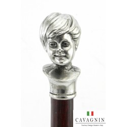 Walking stick, putto, in natural wood, elegant and solid, ideal for gift, Cavagnini