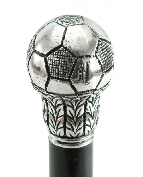 Walking sticks, Mens Cane, soccer ball, footballer, Italy, Customizable with engraving, Cavagnini