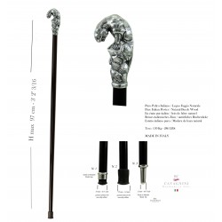 Elegant walking stick handmade in Italy. Customizable puma design cane Cavagnini