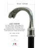 Cobra elegant wooden cane for elderly for men and women. 100% made in Italy Cavagnini