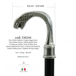 Cobra eleganter Holzstock für ältere Menschen für Männer und Frauen. 100% hergestellt in Italien Cavagnini