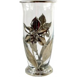 Vase, Orchid, Pewter