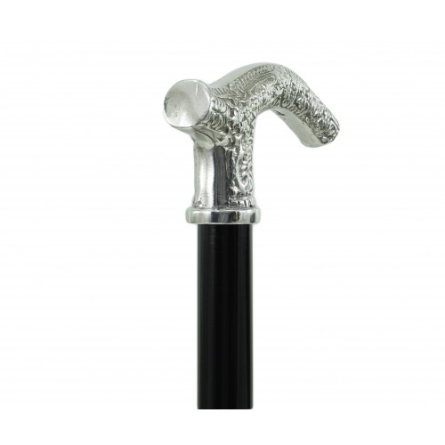 Noble walking stick, in solid metal and wood. Liberty derby knob - Cavagnini