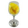 Glass, two-line, wine, pewter