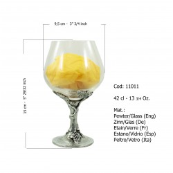 Glas, brandy, Trauben Kristall, Zinn
