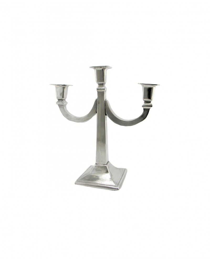 3 fires linear pewter candlestick