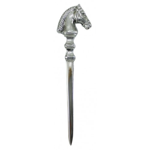 Horse letter opener, in pewter and stainless steel, elegant classy gift