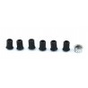 Replacement rubber tips for walking sticks - set of 6 16 mm