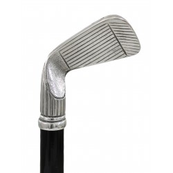 Elegant walking stick, golf club. Pewter knob, beech wood rod.