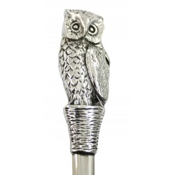 Owl letter opener in pewter and stainless steel
