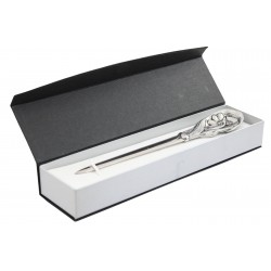 Letter opener, large flower, in pewter and stainless steel, elegant classy gift.