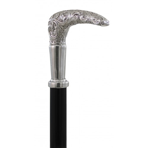 Walking stick for women, elegant and robust. Liberty decoration knob, Customizable Cavagnini