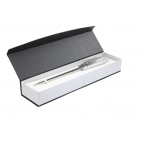 Flat letter opener, in pewter and stainless steel, elegant classy gift