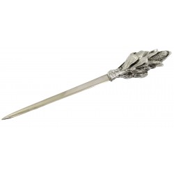 Cob letter opener, in pewter and stainless steel, elegant classy gift