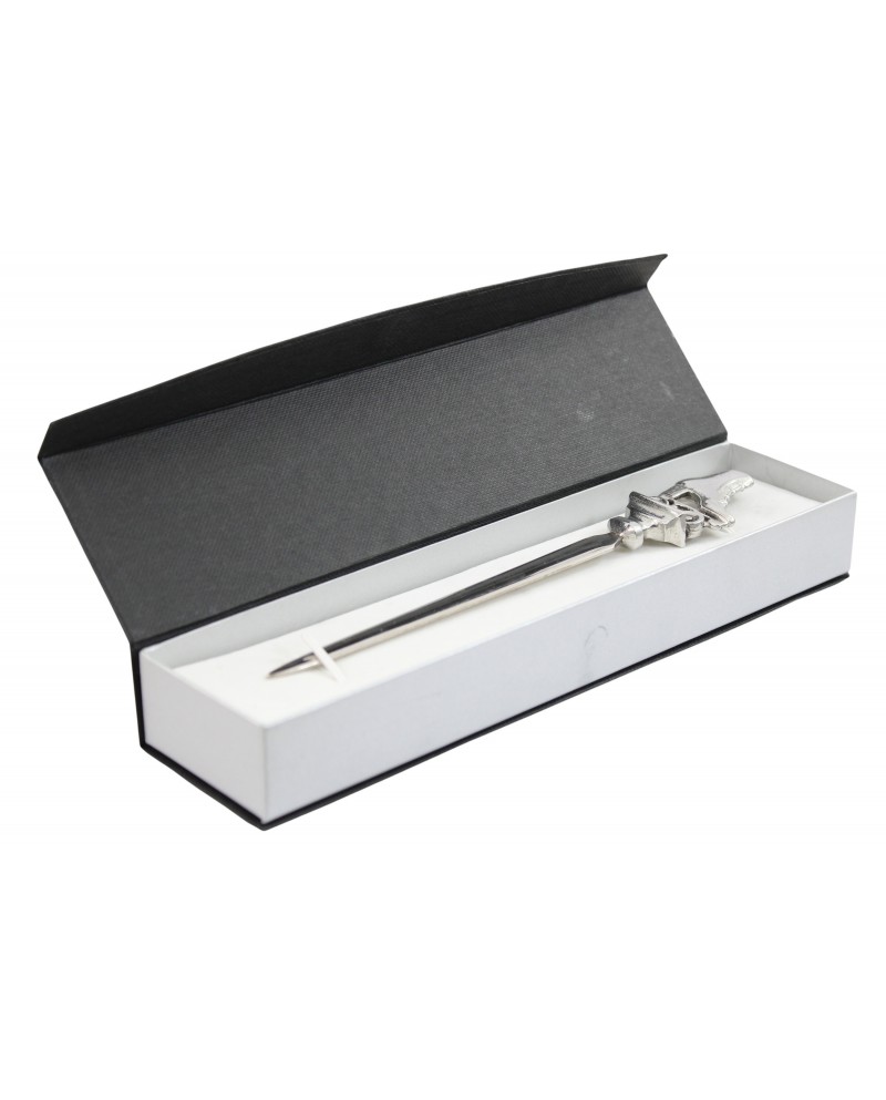 Skate letter opener, in pewter and stainless steel, elegant classy gift