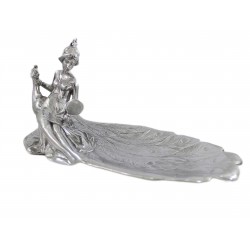 Woman's tray with peacock. Elegant gift for mother's day. Cavagnini tray of great prestige