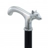 Bull Terrier walking stick in natural wood, Cavagnini stick - Made in Italy